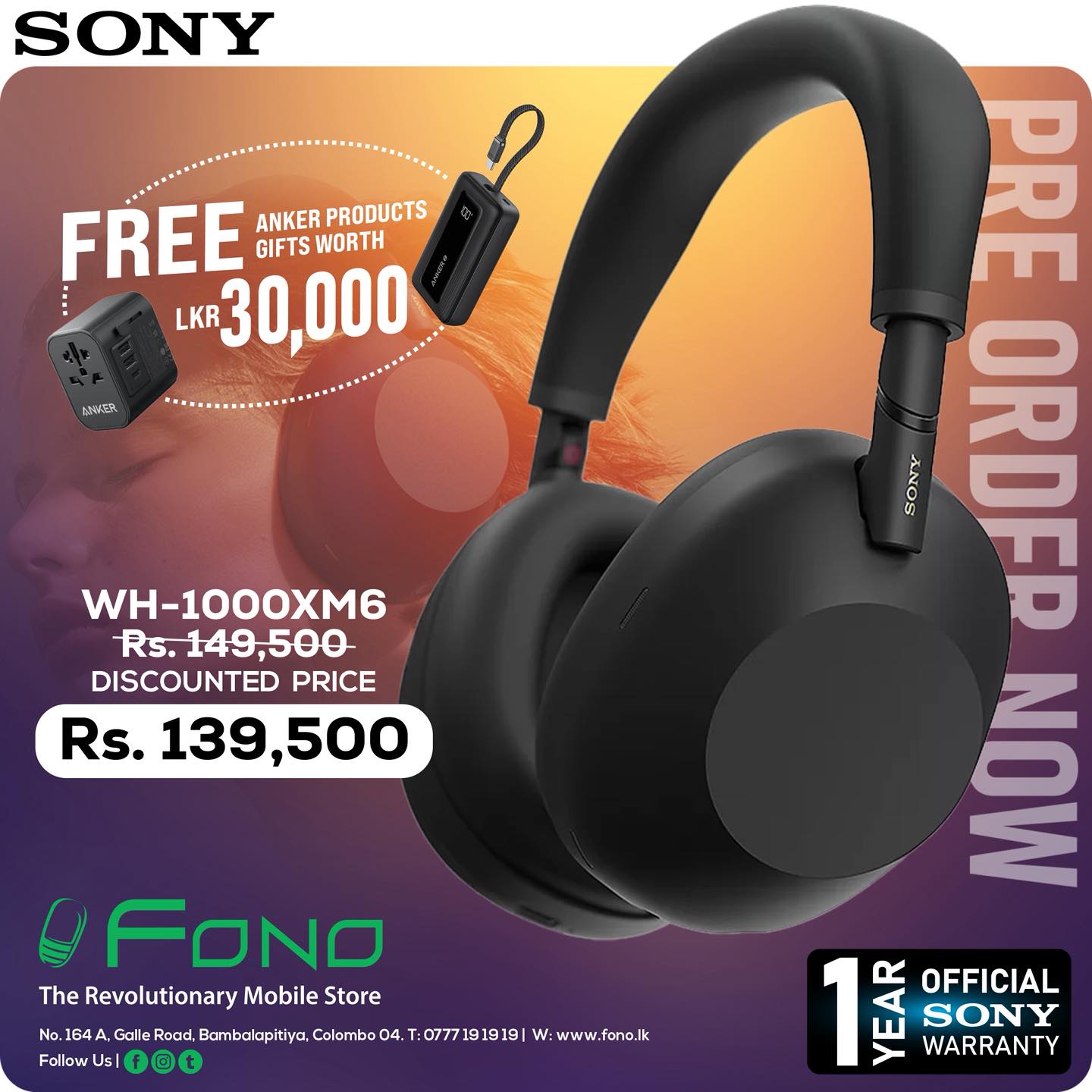 Fono - Pre-Order the All-New Sony WH-1000XM6 for Rs. 139,500 and get ...