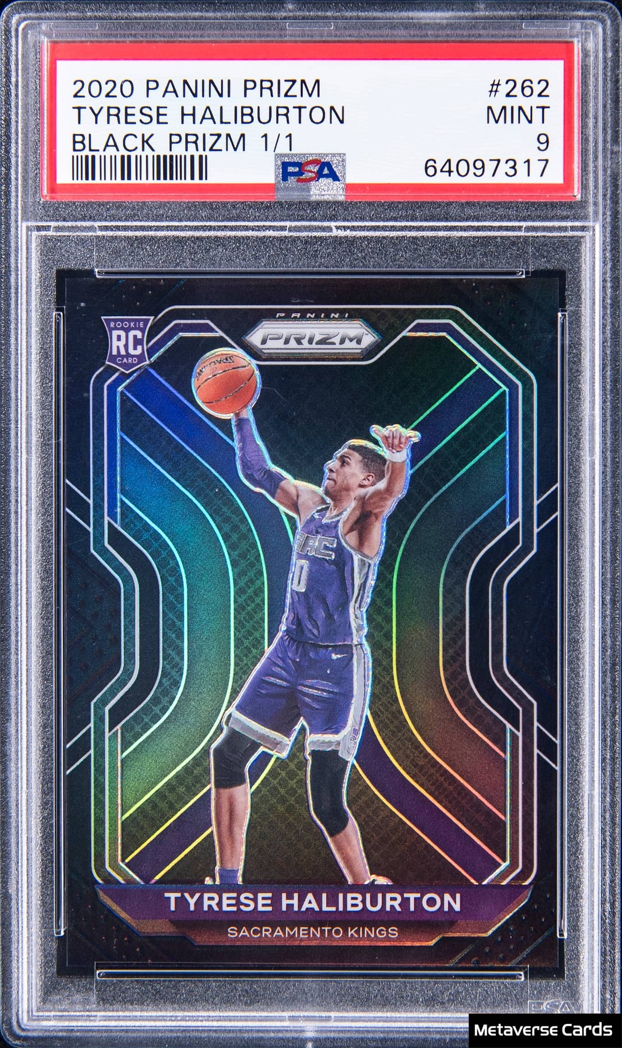 Tyrese Halliburton 2020-21 Panini Fast Break Mosaic Disco 