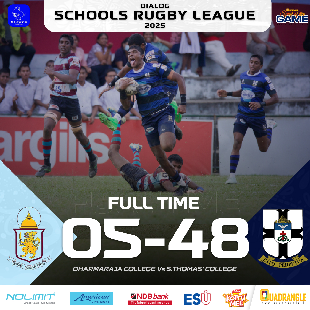 Quadrangle - 𝗦𝗰𝗵𝗼𝗼𝗹𝘀 𝗥𝘂𝗴𝗯𝘆 𝟮𝟬𝟮𝟱; Thomians all the way and secured their ...