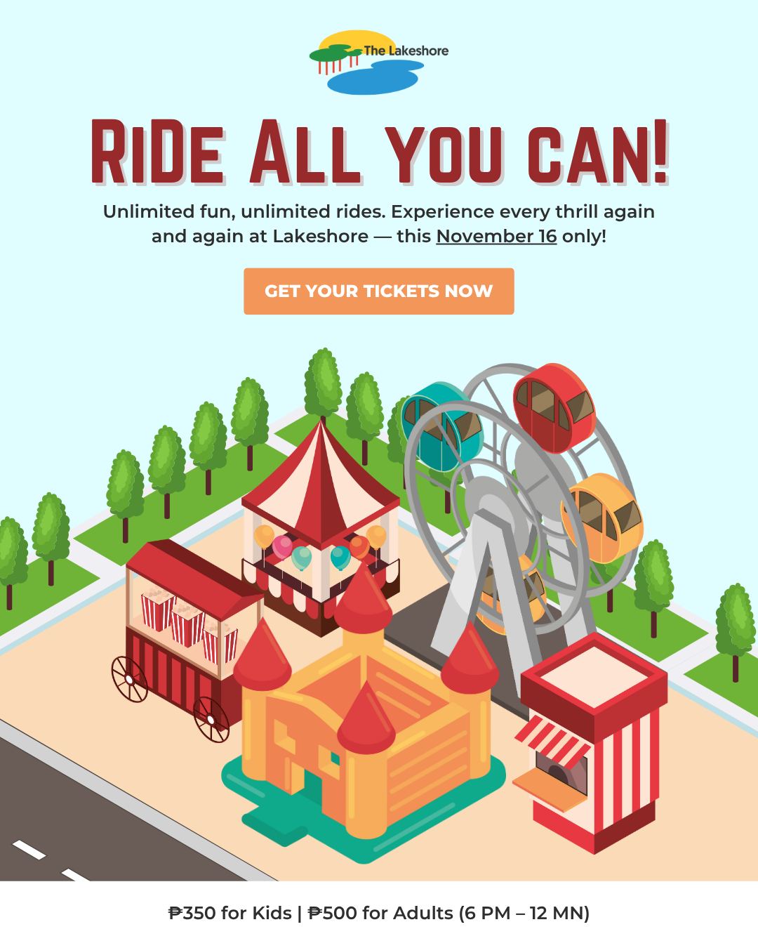 Ride All You Can this November 16... - Lakeshore Philippines | Facebook