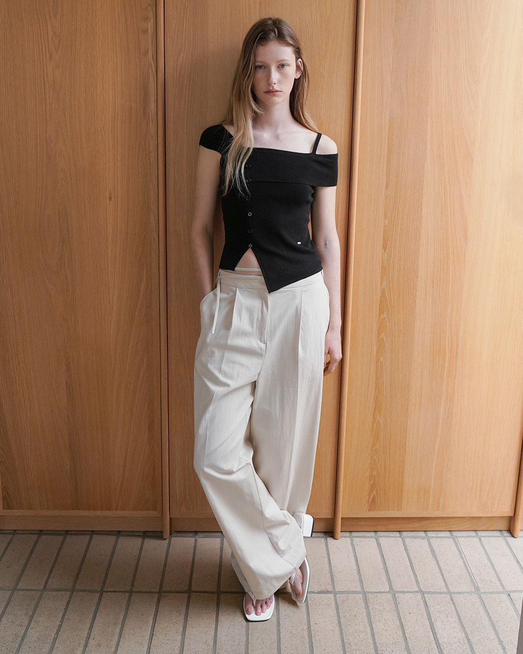 Atelier Nain 25 Summer Collection LANI ONE OFF SHOULDER KNIT WAIST
