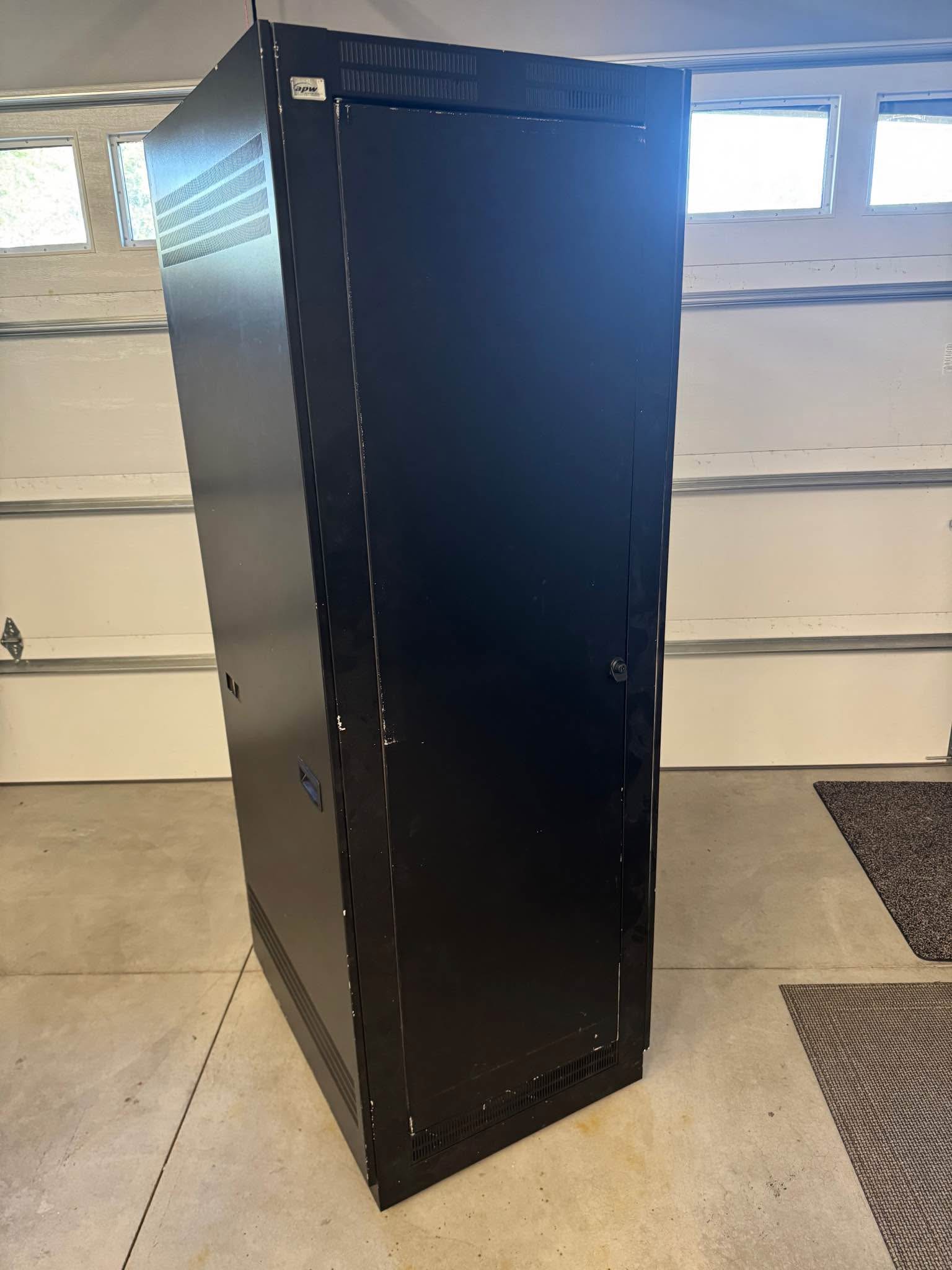 Solid APW Server Rack - 32D” x 27W” x 80H” w/ Tinted Door - Storage ...