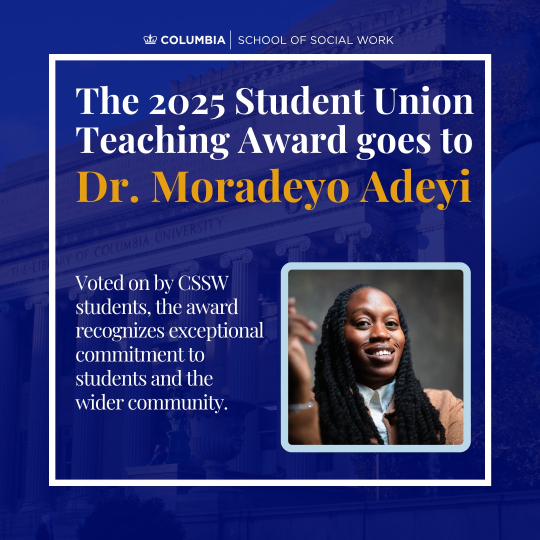 Columbia - Congratulations to Prof. Moradeyo Adeyi, recipient of the ...