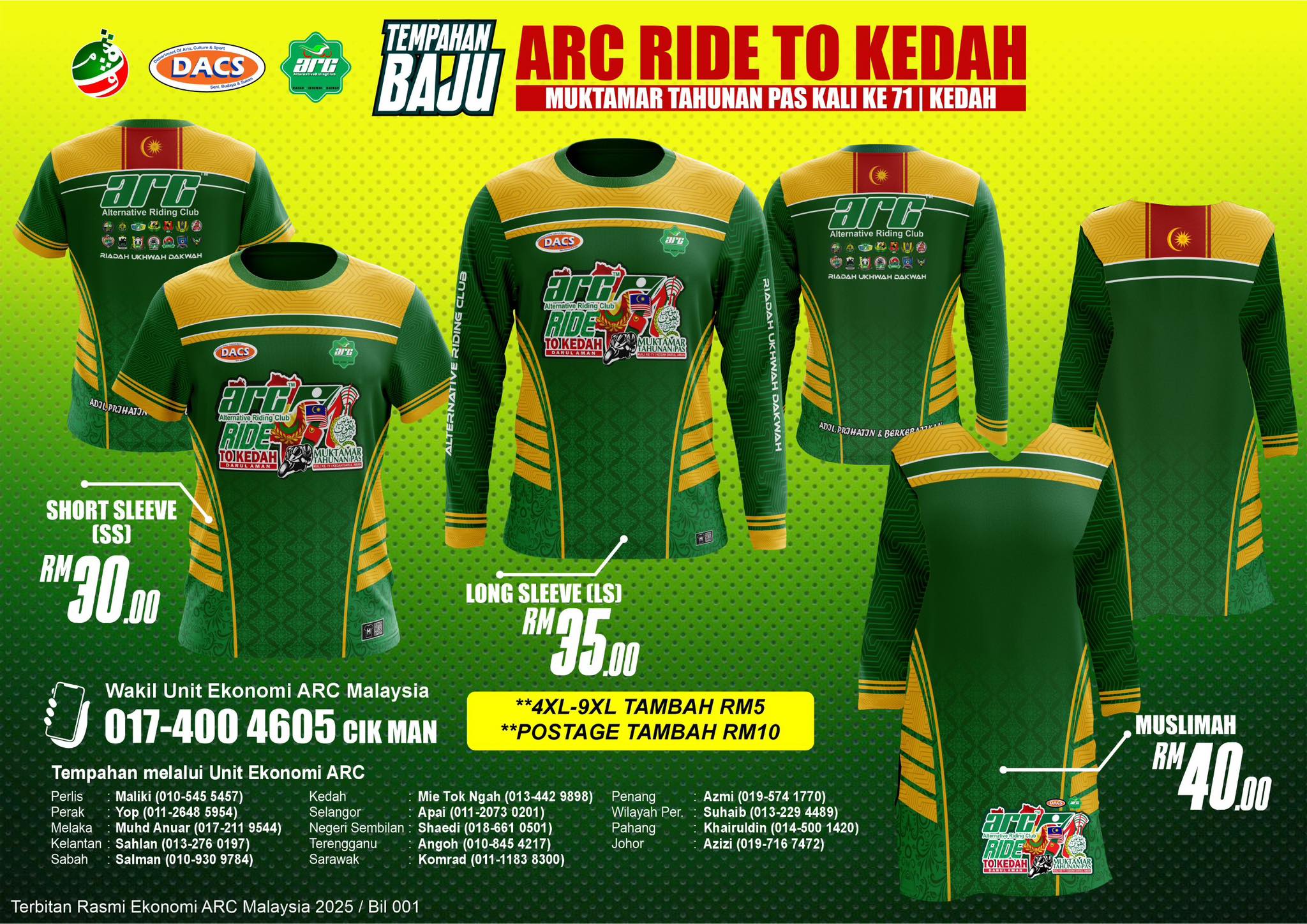 ARC Malaysia - 🚨 TEMPAHAN BAJU ARC RIDE TO KEDAH! 🚨 💚... | Facebook