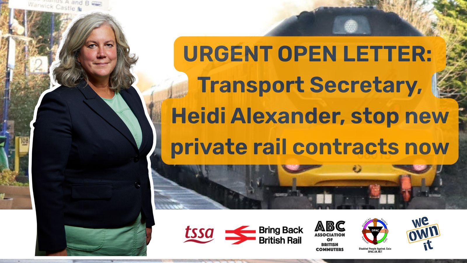 📢 Read our letter to Heidi... - Bring Back British Rail | Facebook