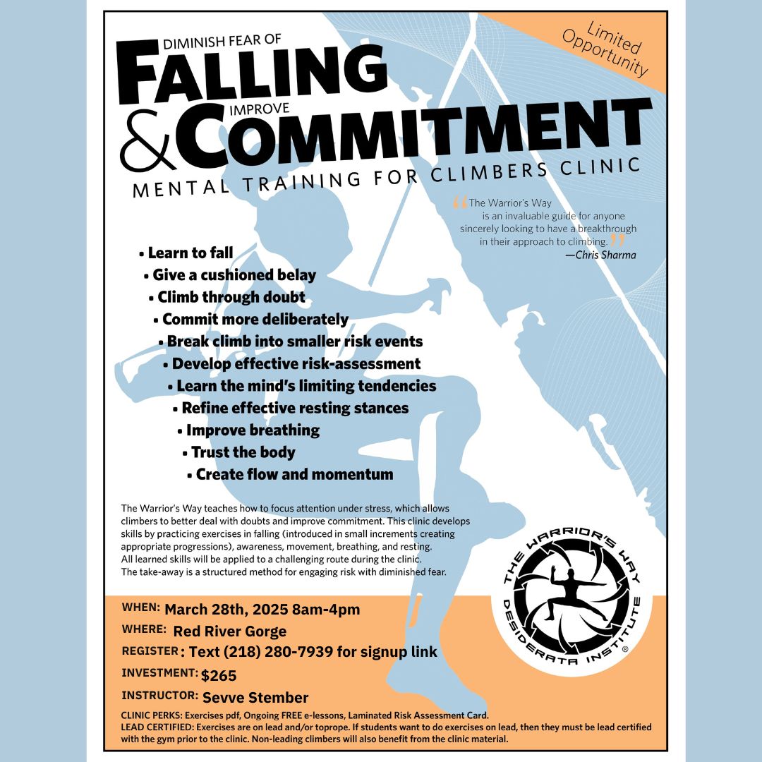 Southeast Mountain Guides - 🧗‍♂️ The Rock Warrior’s Way: Falling ...