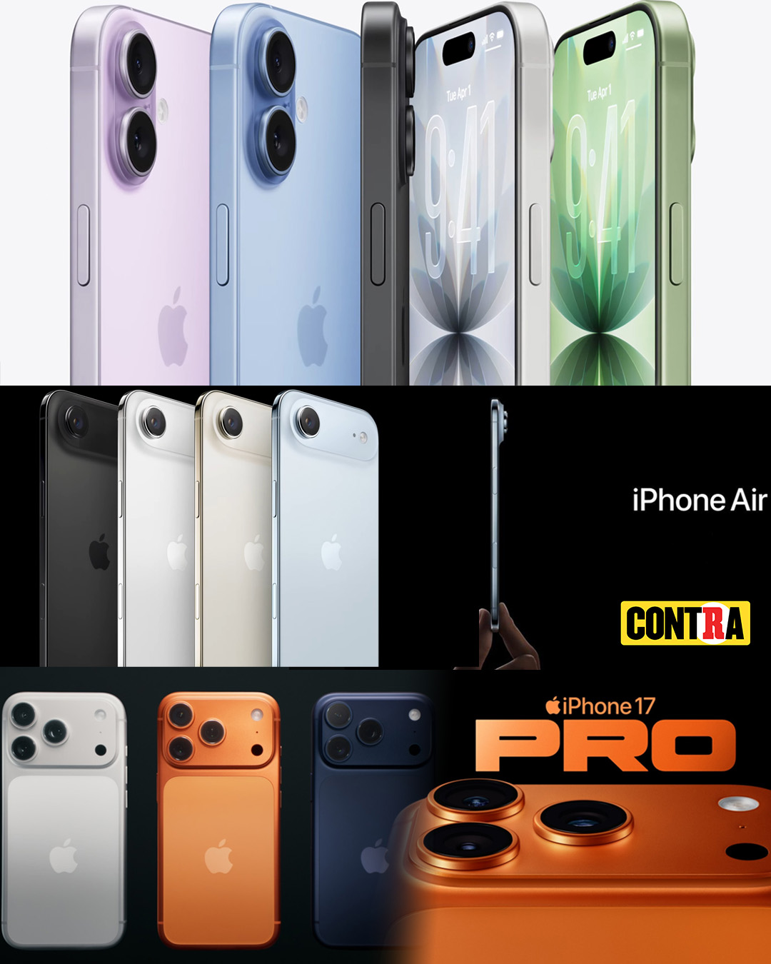 Contra - ¡LOS NUEVOS iPHONE! 🍎 17 tiene 5 colores diferentes y vale ...