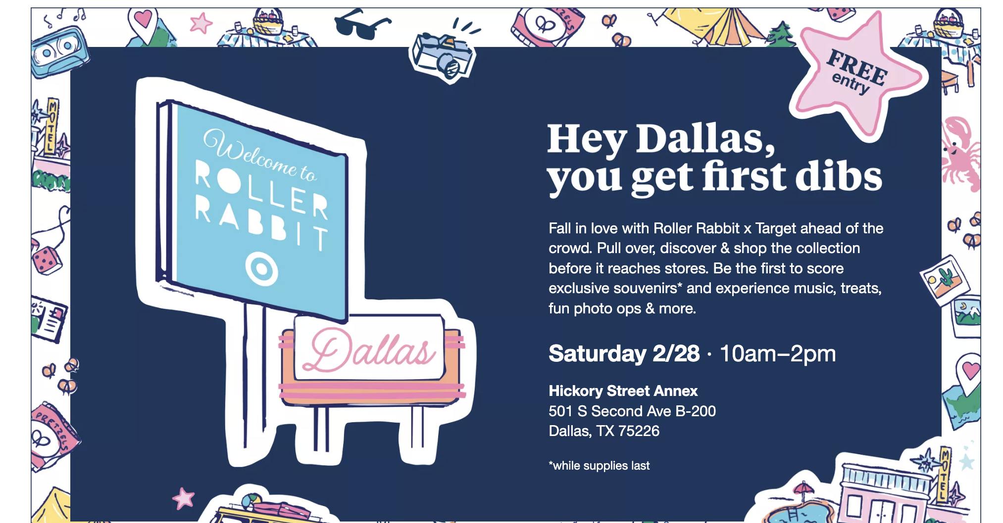 Roller Rabbit x Target Dallas Pop Up Shop