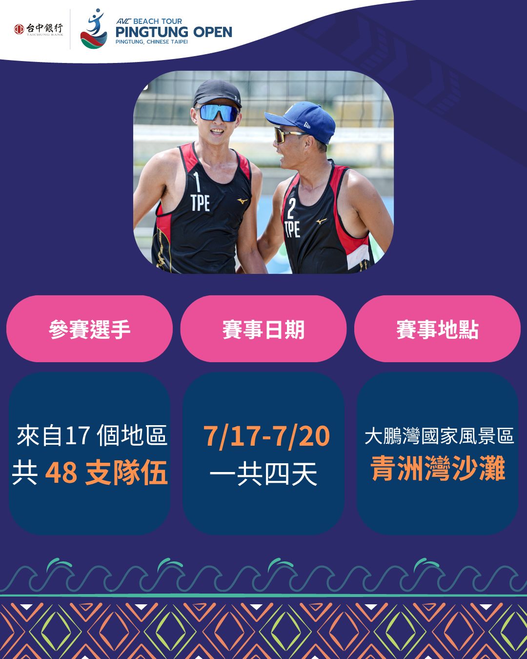中華民國排球協會 CTVBA - 🌏 2025 台中銀行亞洲沙灘排球公開賽－屏東站 🏐... | Facebook