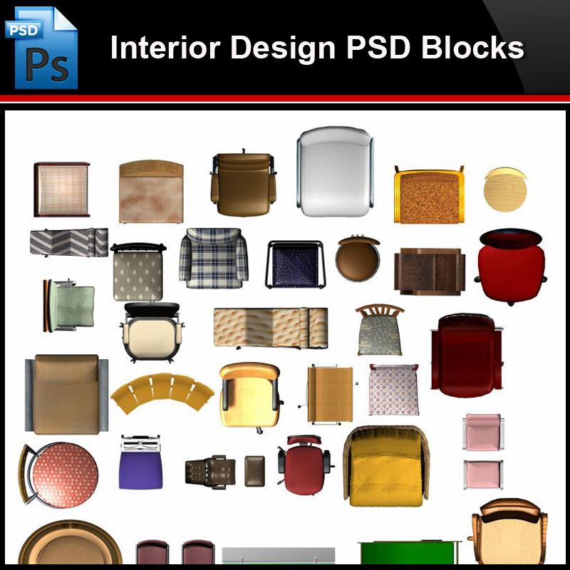 ★Photoshop PSD Blocks-Interior Design PSD Blocks-Desk & Chair PSD ...