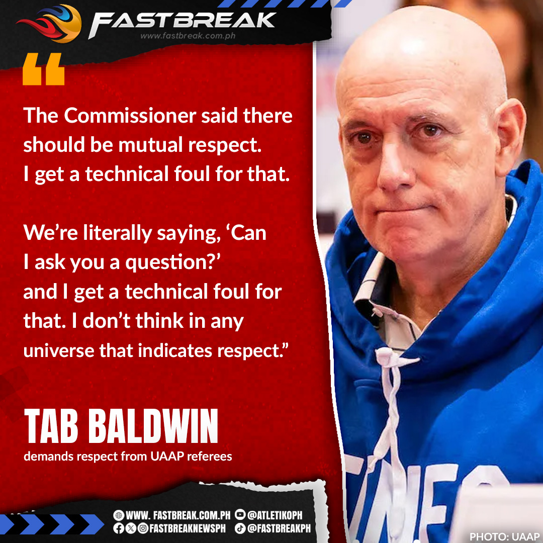 Fastbreak - Ateneo head coach Tab Baldwin once again spoke... | Facebook