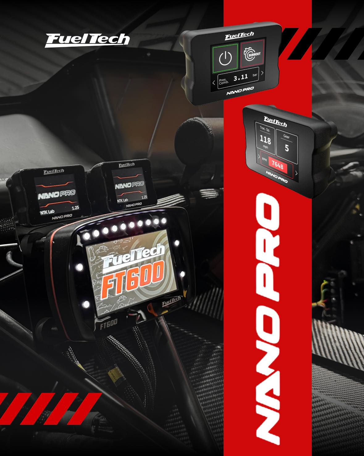 FuelTech - FuelTech NanoPRO 3-in-1: Wideband O2 Controller, Dash ...