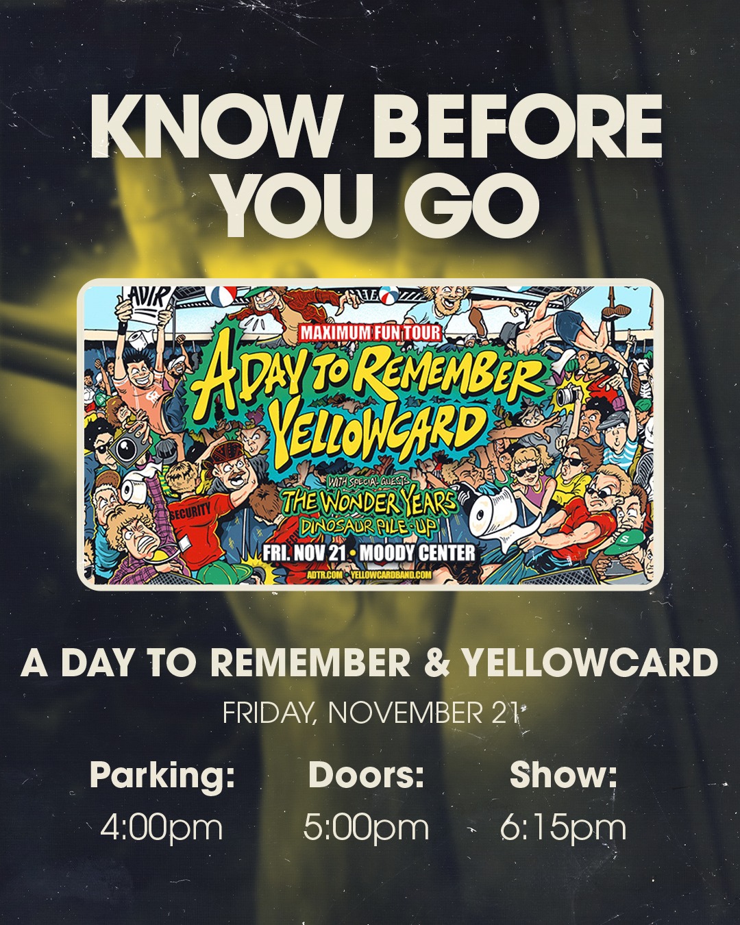 A Day To Remember + Yellowcard are in... - Moody Center ATX | Facebook