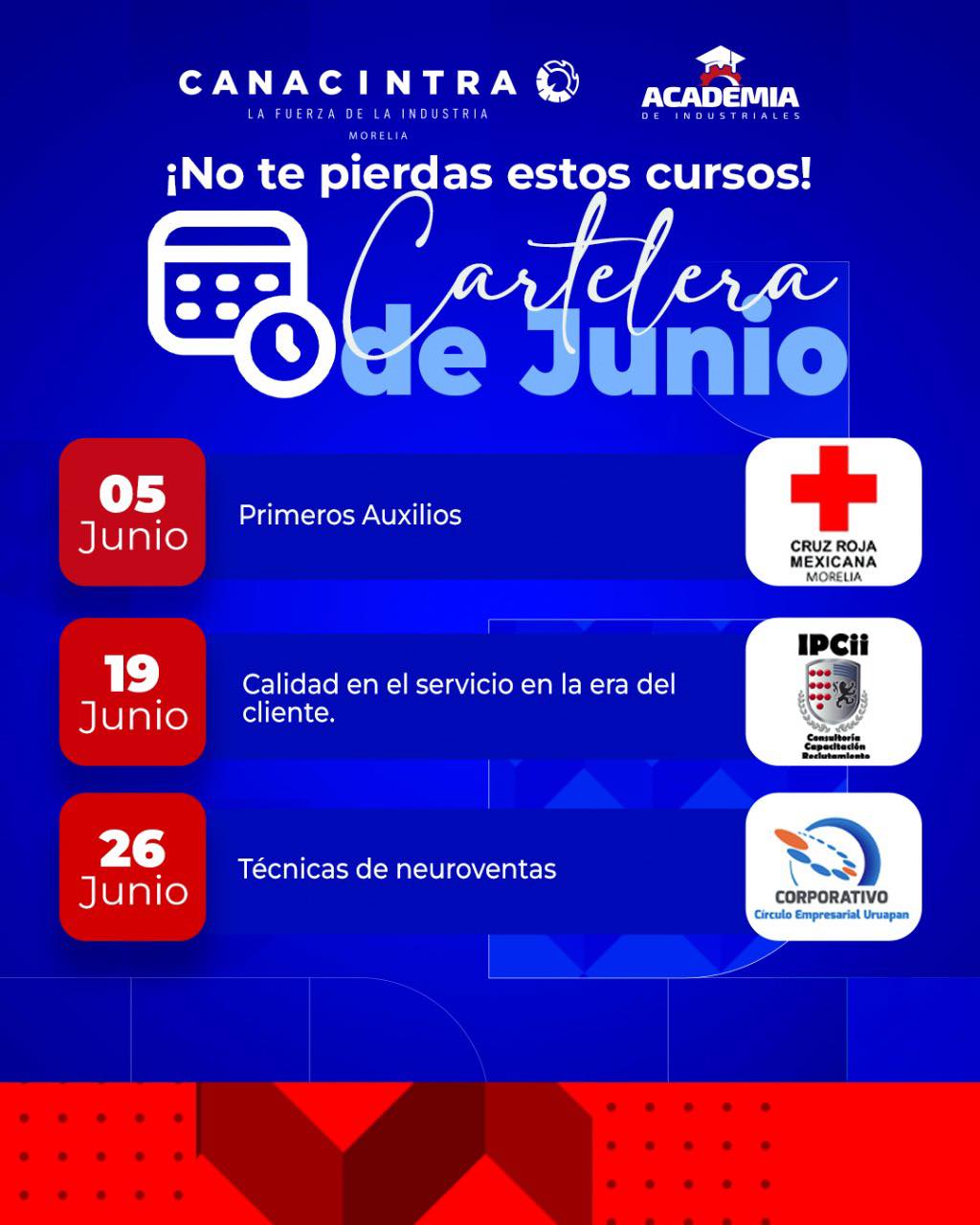 Te dejamos la cartelera para junio de... - CANACINTRA Morelia | Facebook