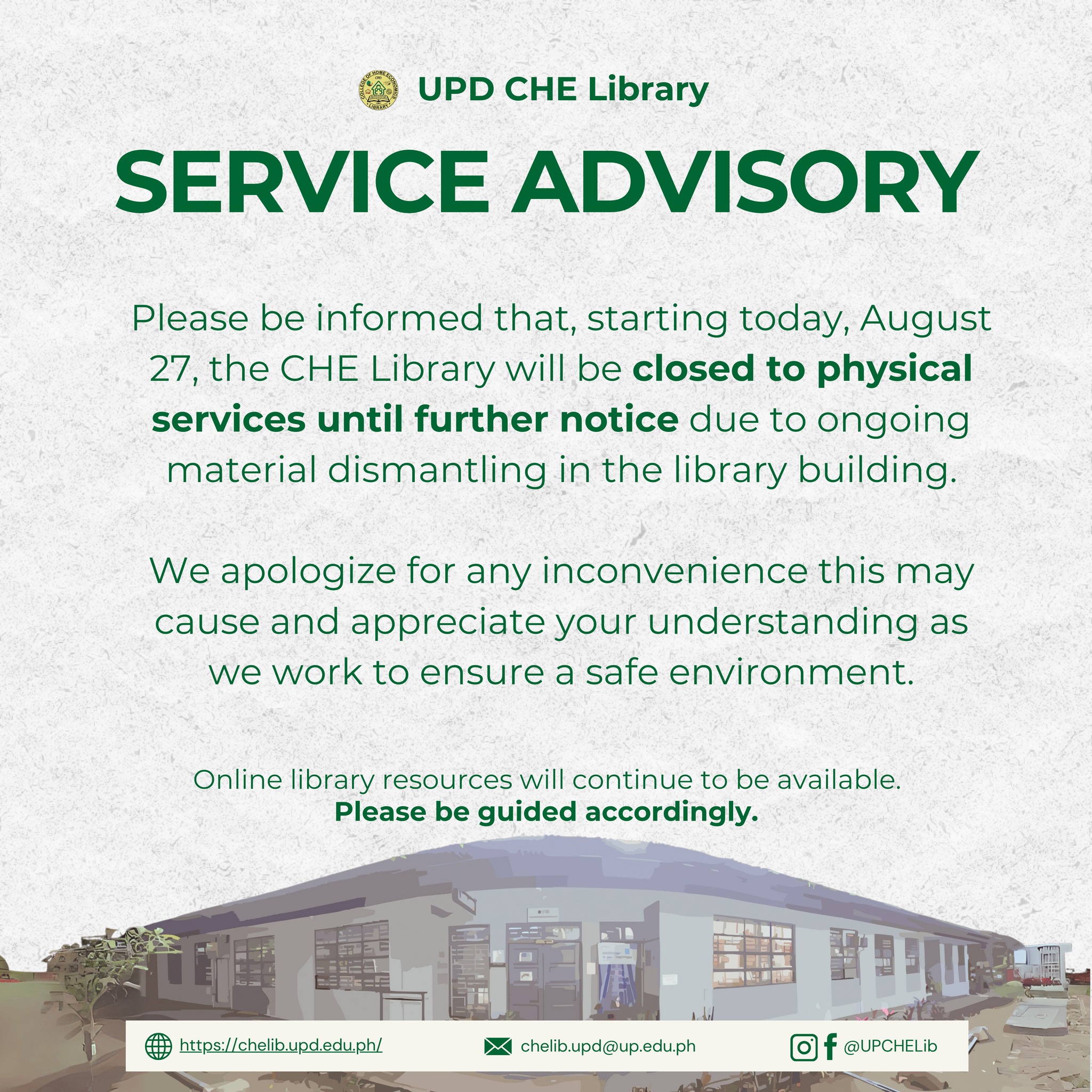 ⚠️ IMPORTANT... - UPD College of Home Economics Library | Facebook