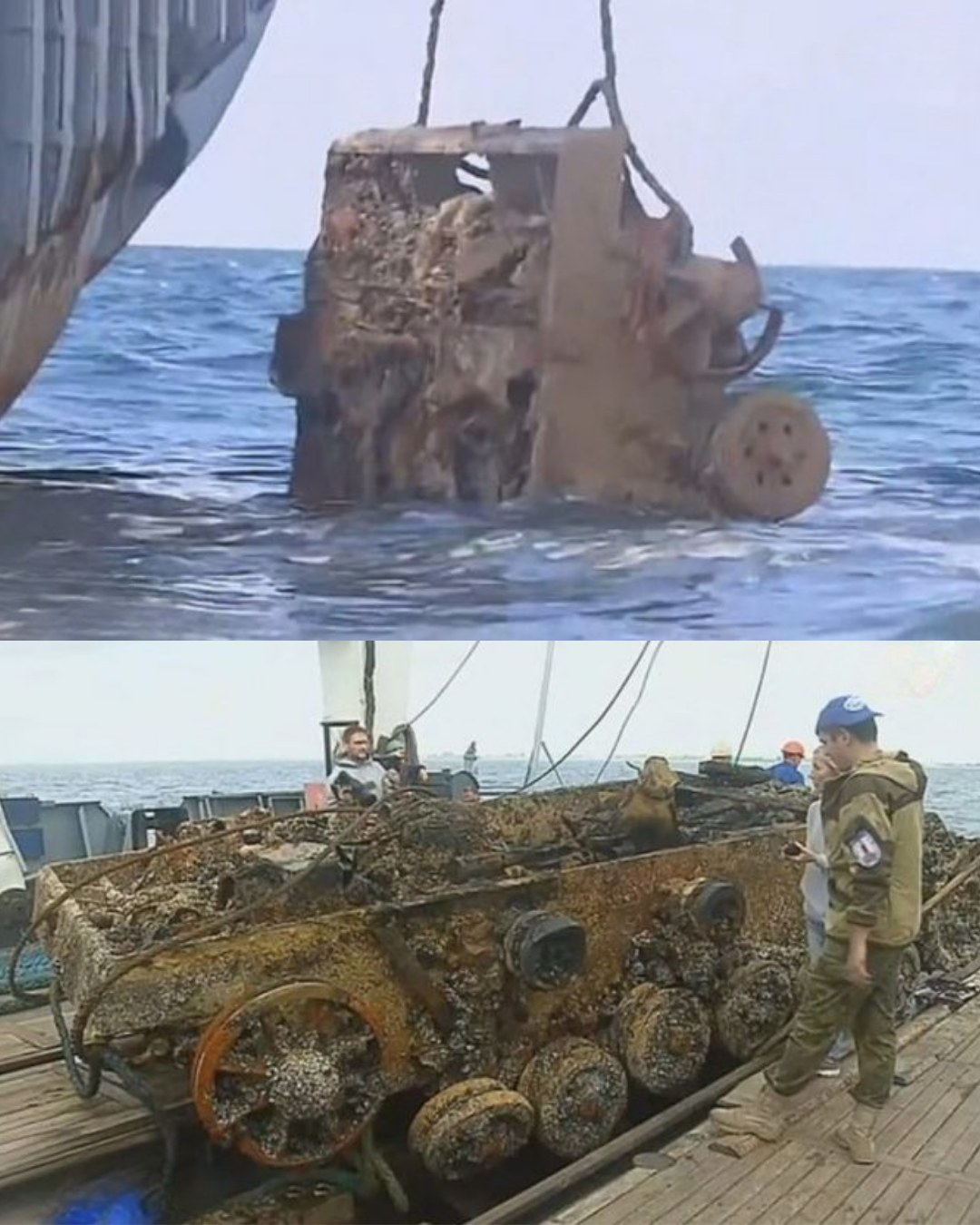 A WWII tank pulled from the Arctic sea. After 75 years on the