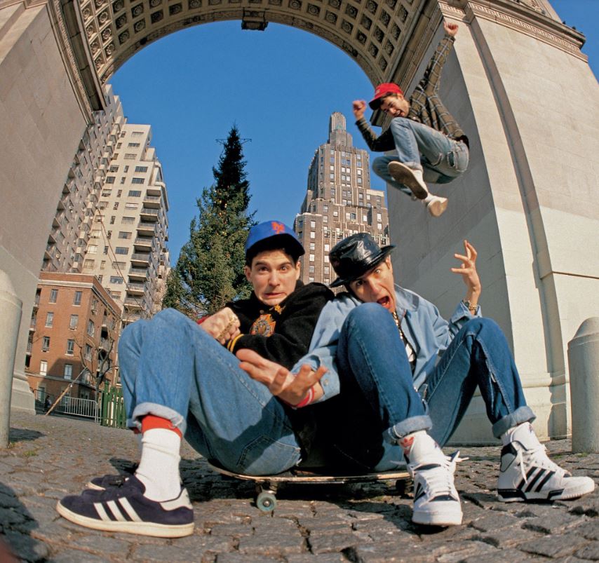 In 1986, a photograph of the Beastie Boys in Washington Square