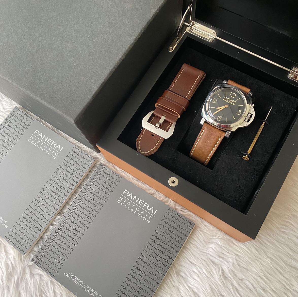Panerai vintage wooden watch box for any models in good