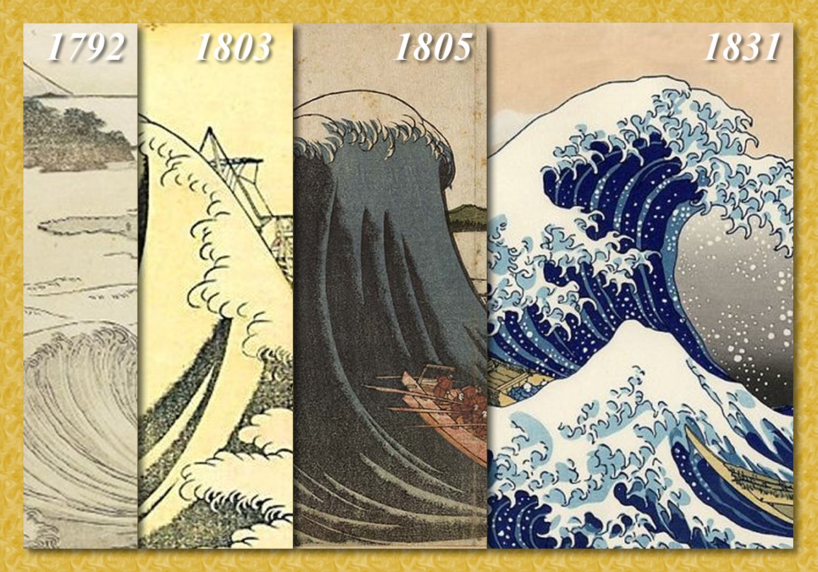 Japan - Three Japanese ships are drawn in “The Great Wave off the