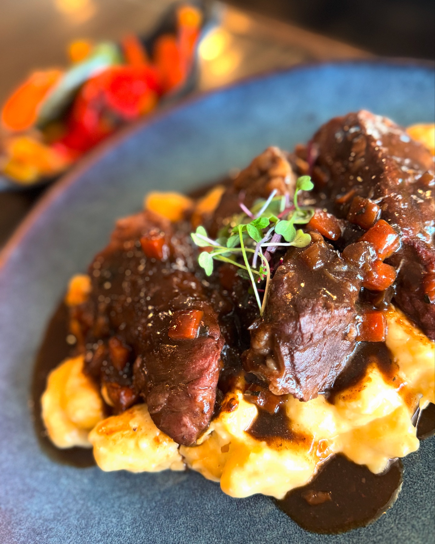 The Hawk - Braised Beef short ribs, Gnocchi Mac and cheese and mixed ...