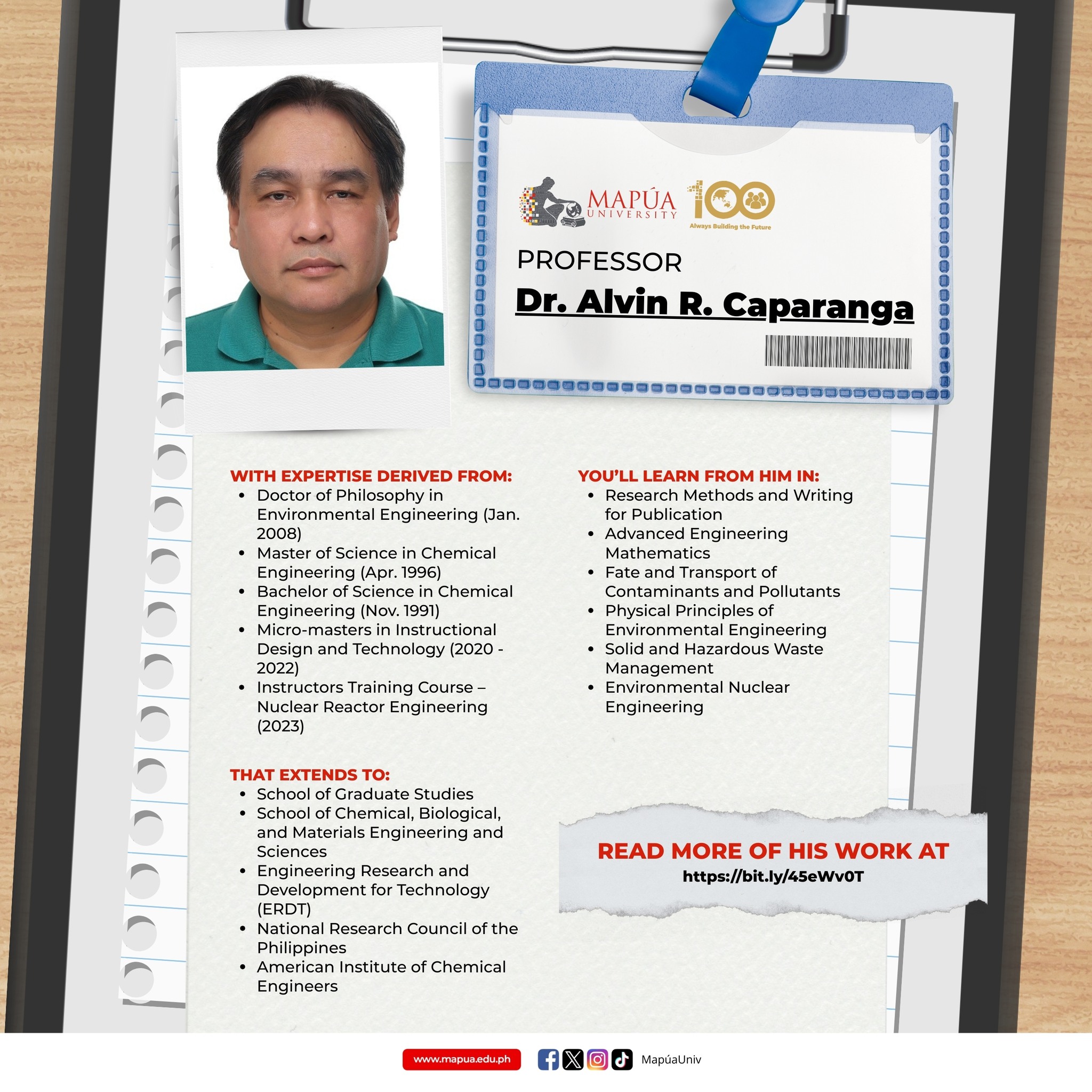 Mapúa - INTRODUCING: MEET YOUR PROFESSOR SERIES! 🧑‍🏫👩‍🏫 As you journey ...