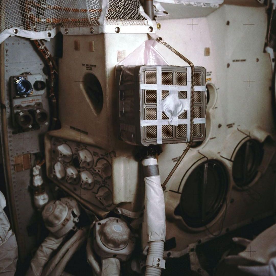 Apr. 15, 1970: Inflight photo of Apollo 13 of the device