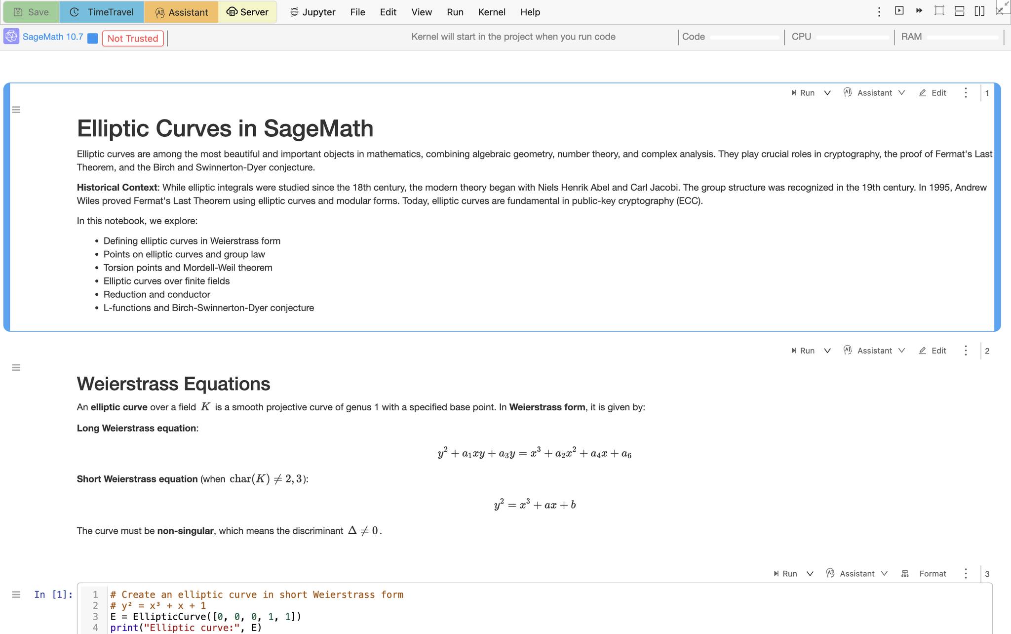 CoCalc - Here is a Jupyter notebook on elliptic curves that bridges ...