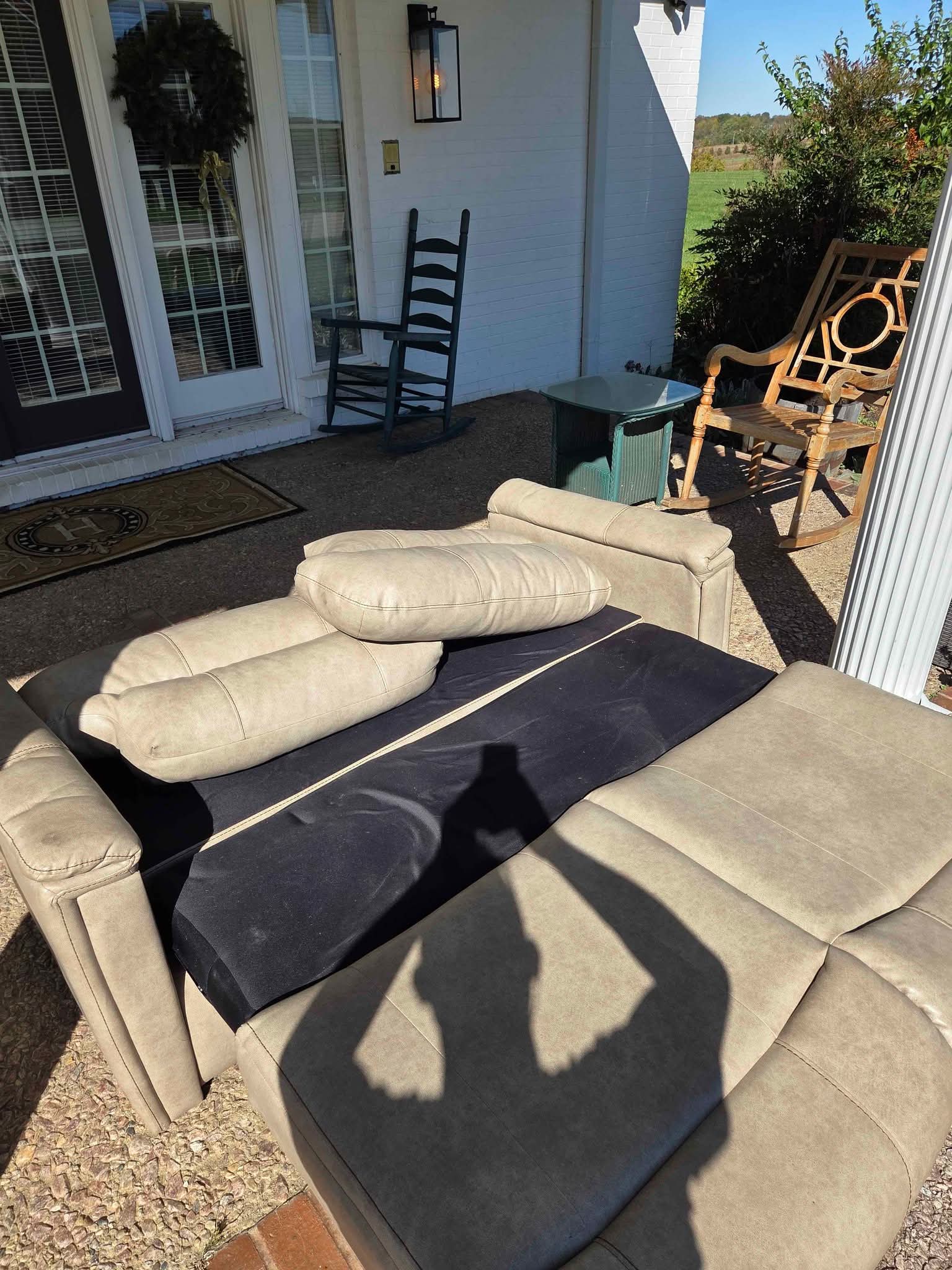 Camper or Motorhome memory foam sleeper sofa with notch in back - Sofas ...