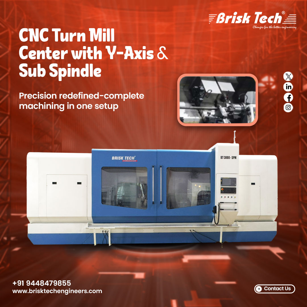 Brisktech - CNC TURN-MILL CENTER with Y-Axis & Sub-Spindle! Precision ...