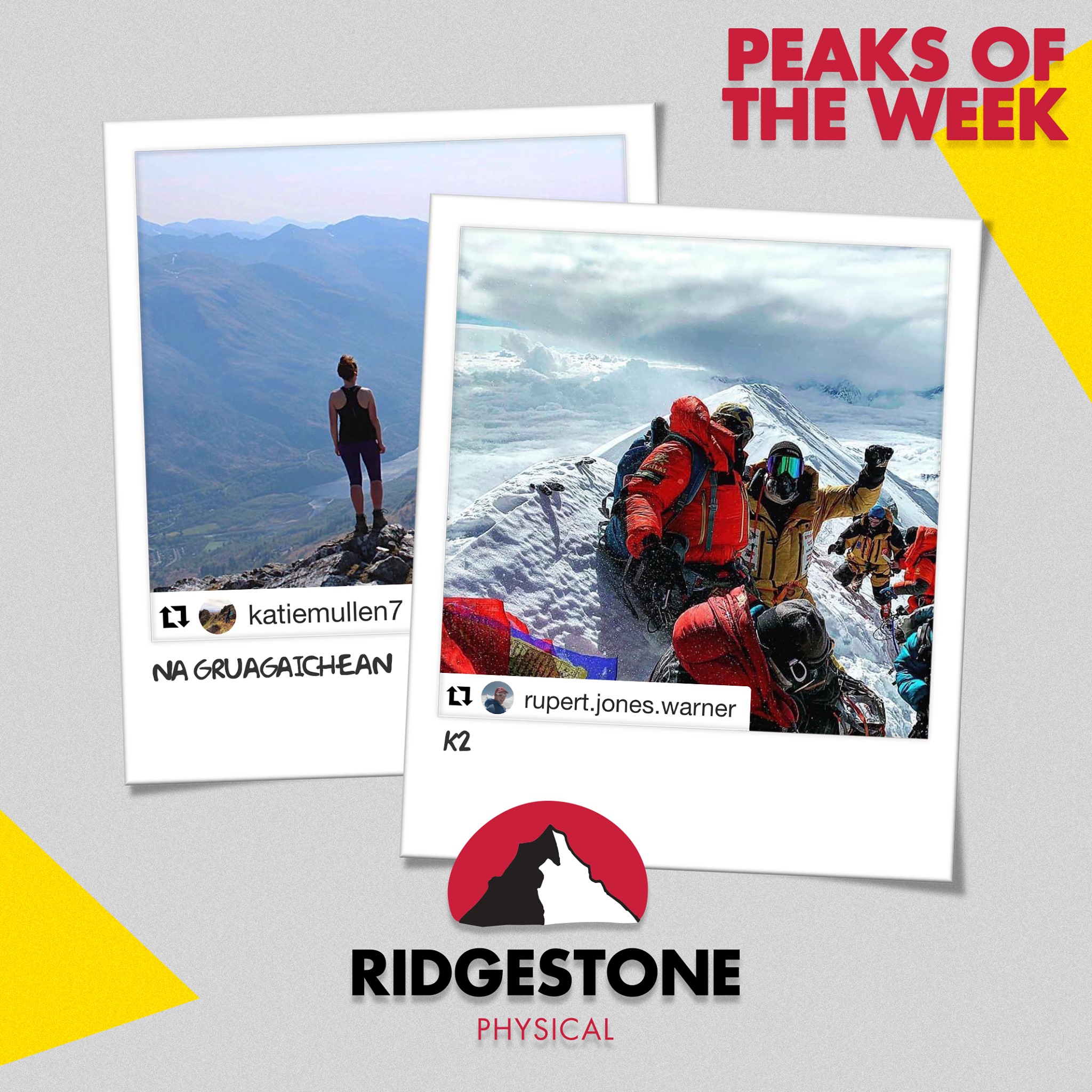 🏔 Our #PeaksOfTheWeek are where,... - Ridgestone Physical | Facebook