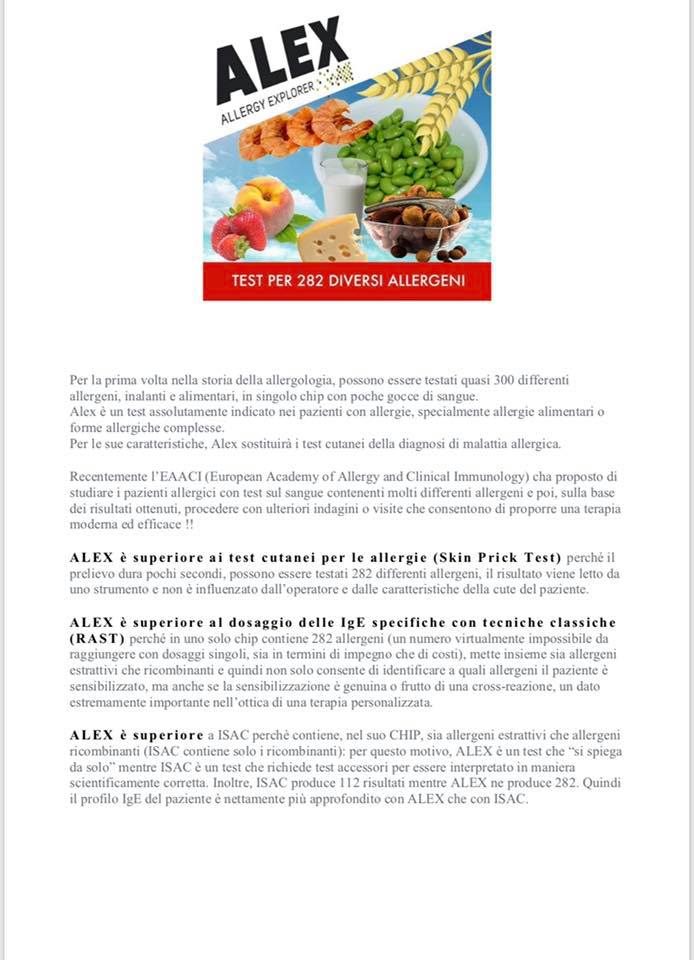 Soffri di allergia? Grazie all’ALEX... - Laboratorio Palazzo