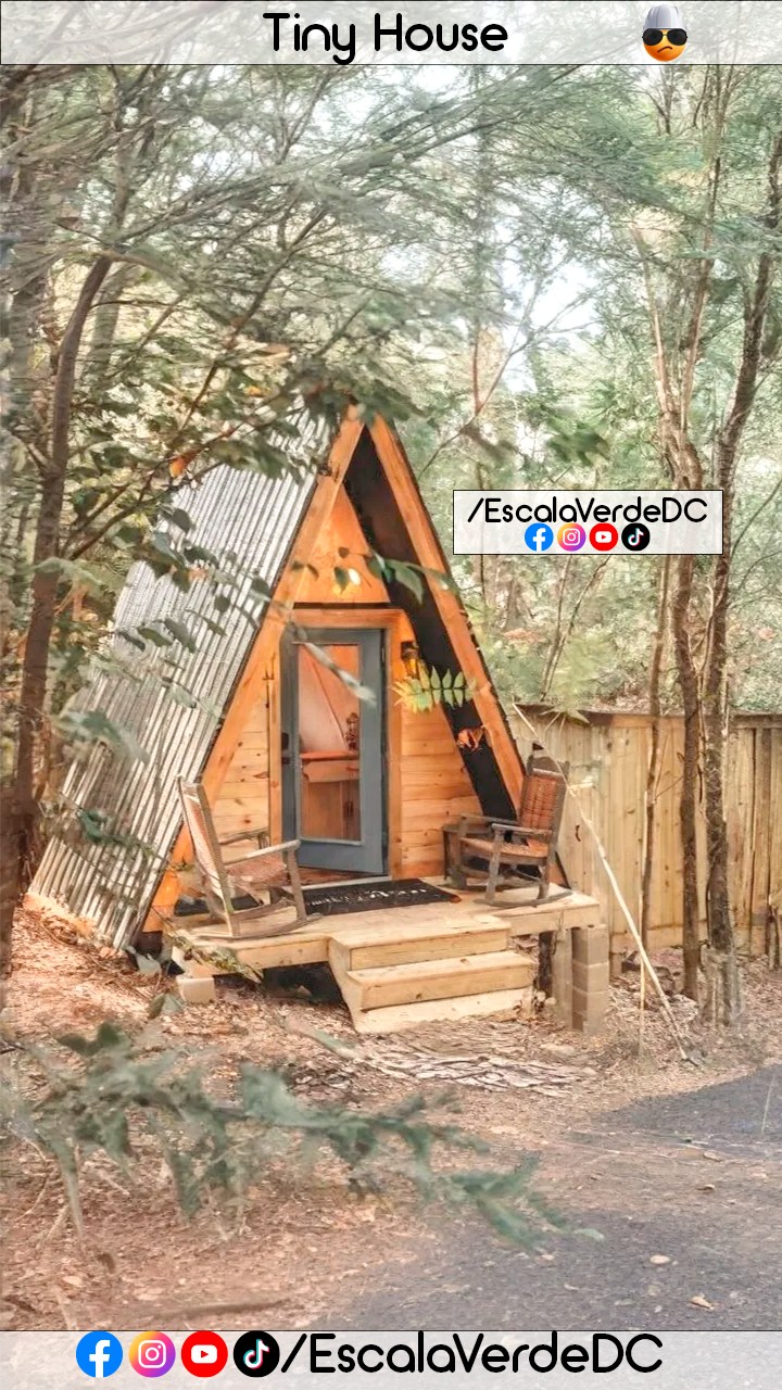 EscalaVerde - 🌲🌱🌿 Mini cabaña en madera y acero 😏🤞 #frame #realestate # ...