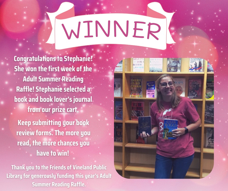 Congratulations to the winner of... - Vineland Public Library | Facebook