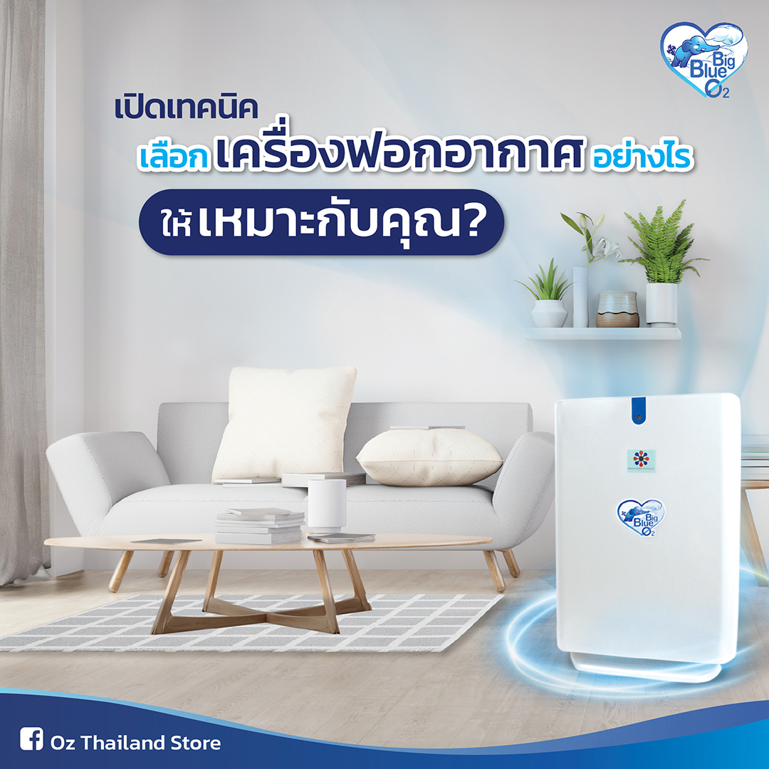 Big blue O2 เครื่องฟอกอากาศสำหรับคนเป็นภูมิแพ้ - “เครื่องฟอกอากาศ” item ...