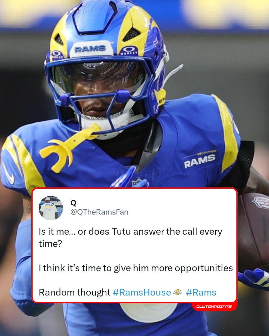 Rams Nation - Tutu Atwell has shown he can make big plays... | Facebook