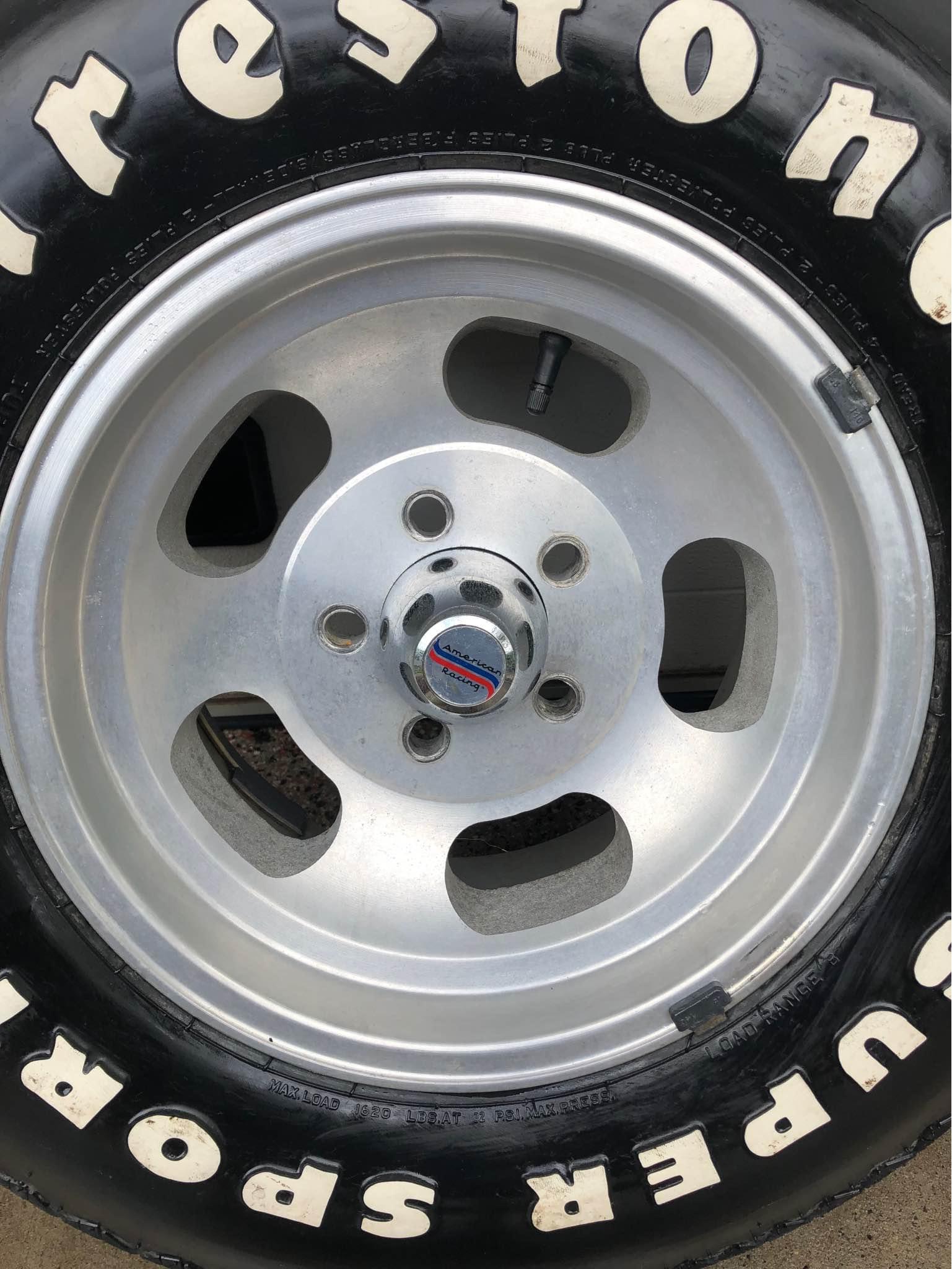 Vintage 14x7 American Racing Slot Mag Wheels with Firestone Super Sport ...