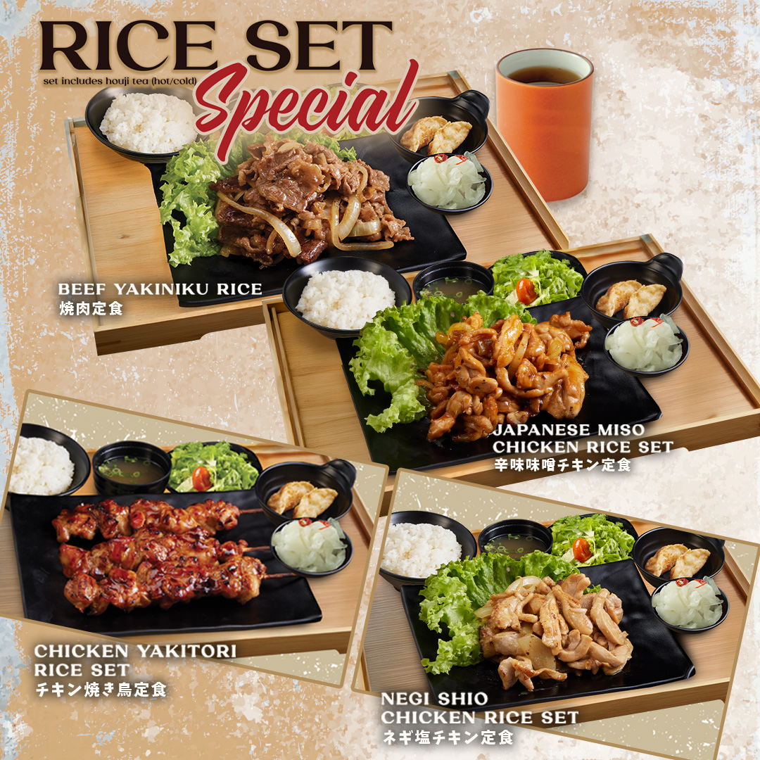 Exclusive at Great World City! Introducing our all-new Rice Set