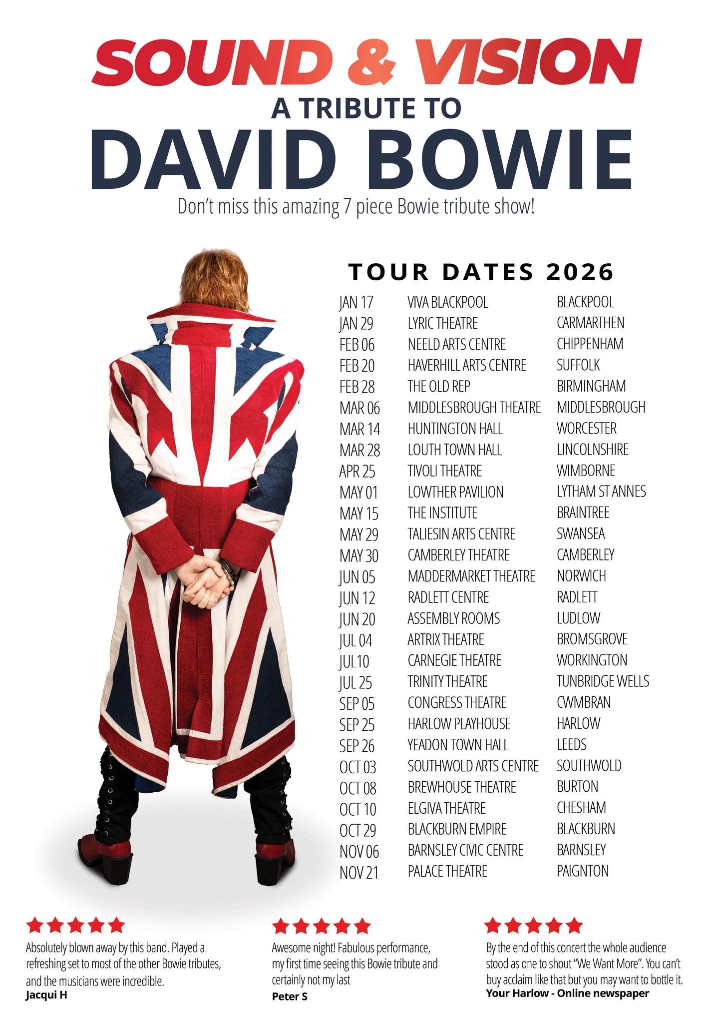 ⚡️ 2026 TOUR... - Sound & Vision - A Tribute To David Bowie | Facebook