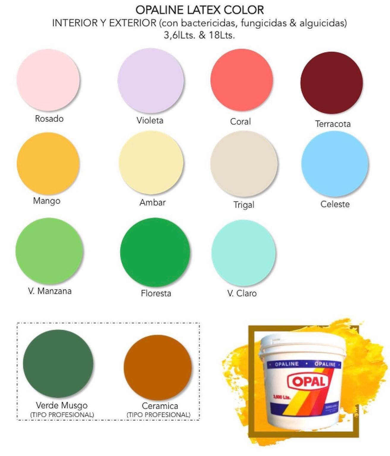 Pinturas Opal - Opaline LATEX gama de colores (los colores... | Facebook