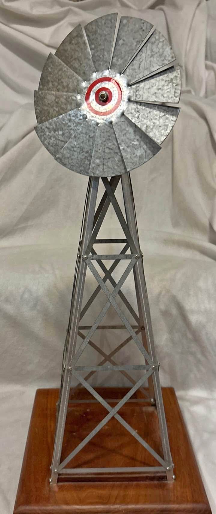 Vintage 17”Windmill Model Galvanized Steel Model Train Farmhouse Decor ...