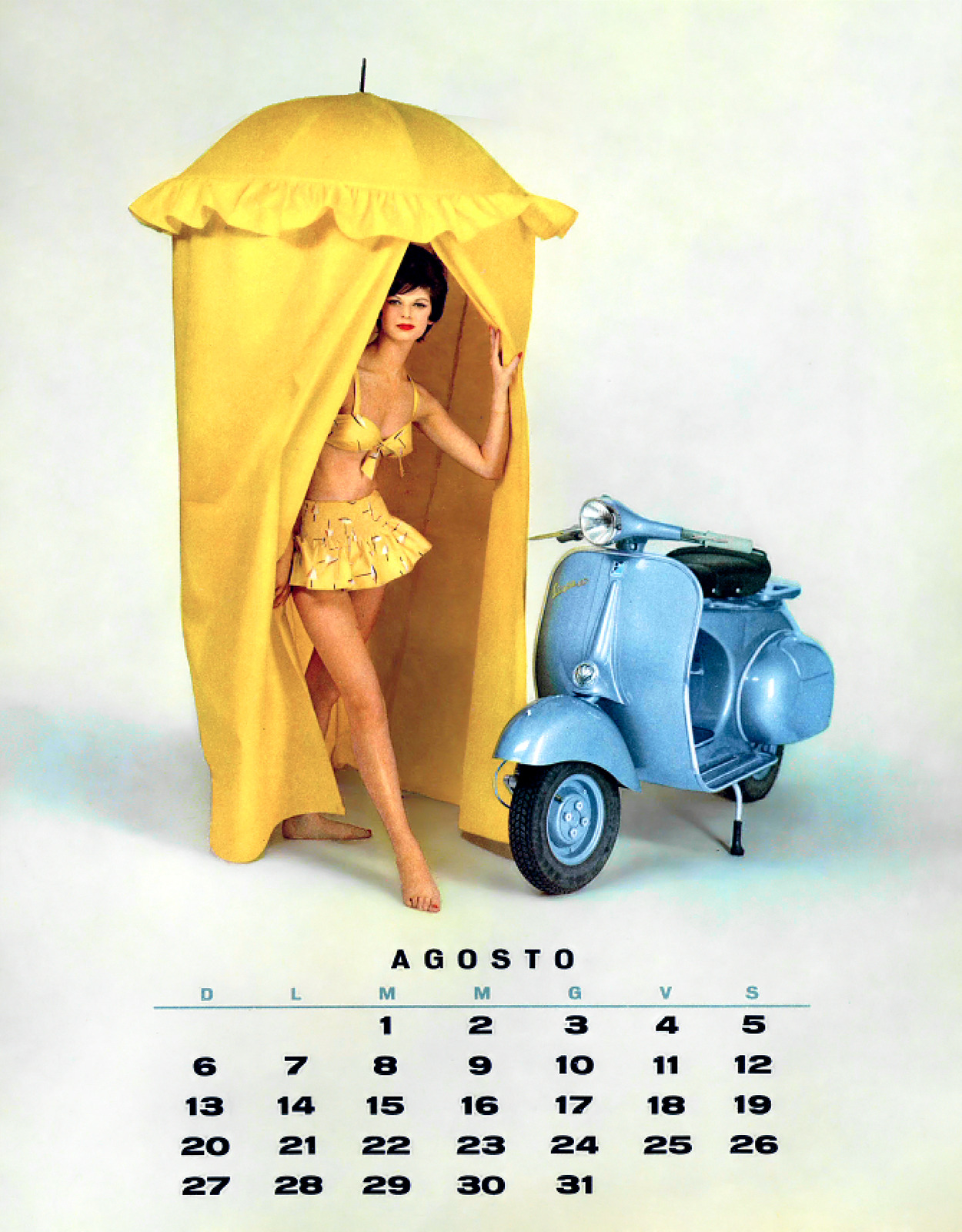 1950s: Piaggio launches the calendar trend to draw attention to