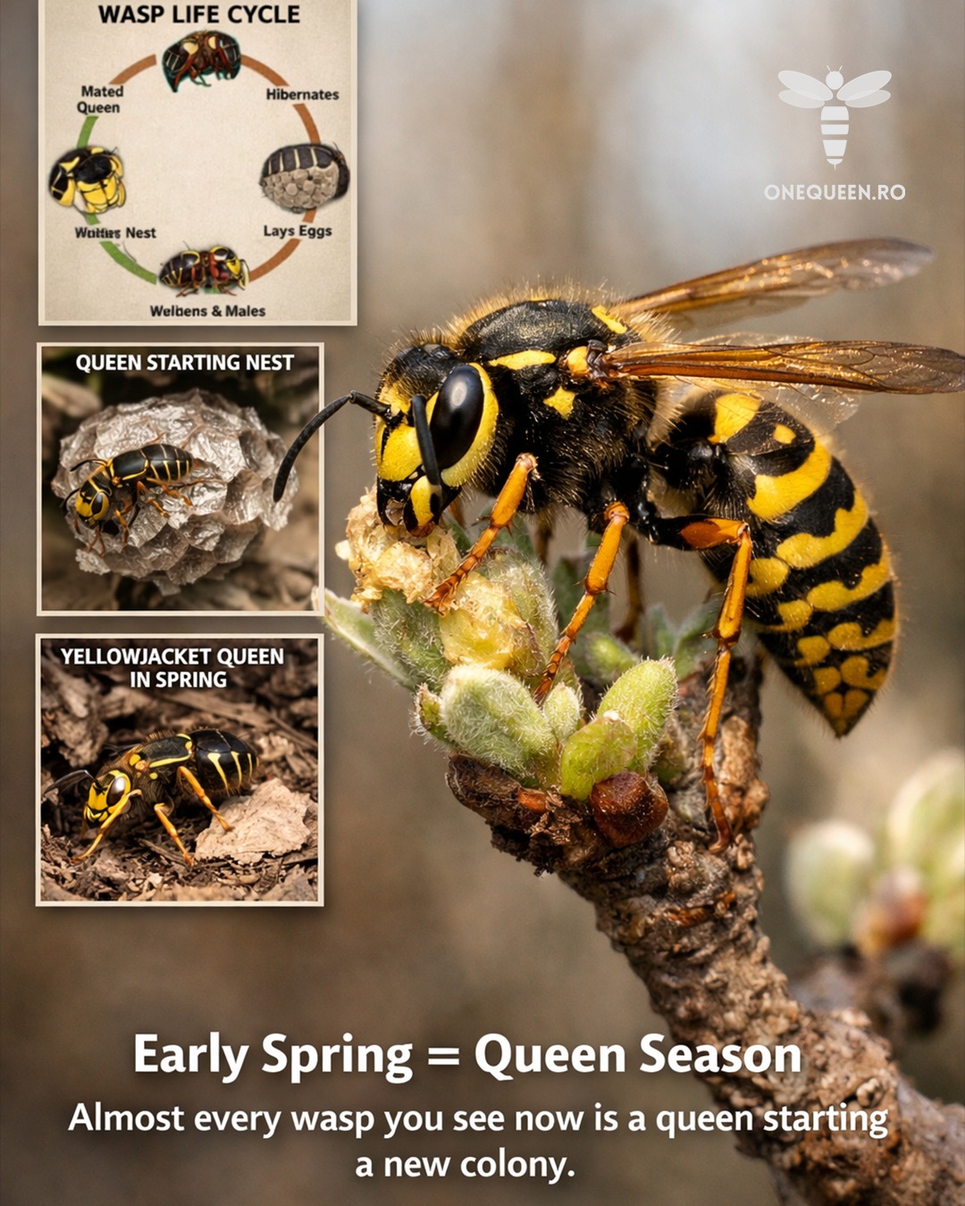 OneQueen.ro - In early spring, most wasps you see are queens, not ...