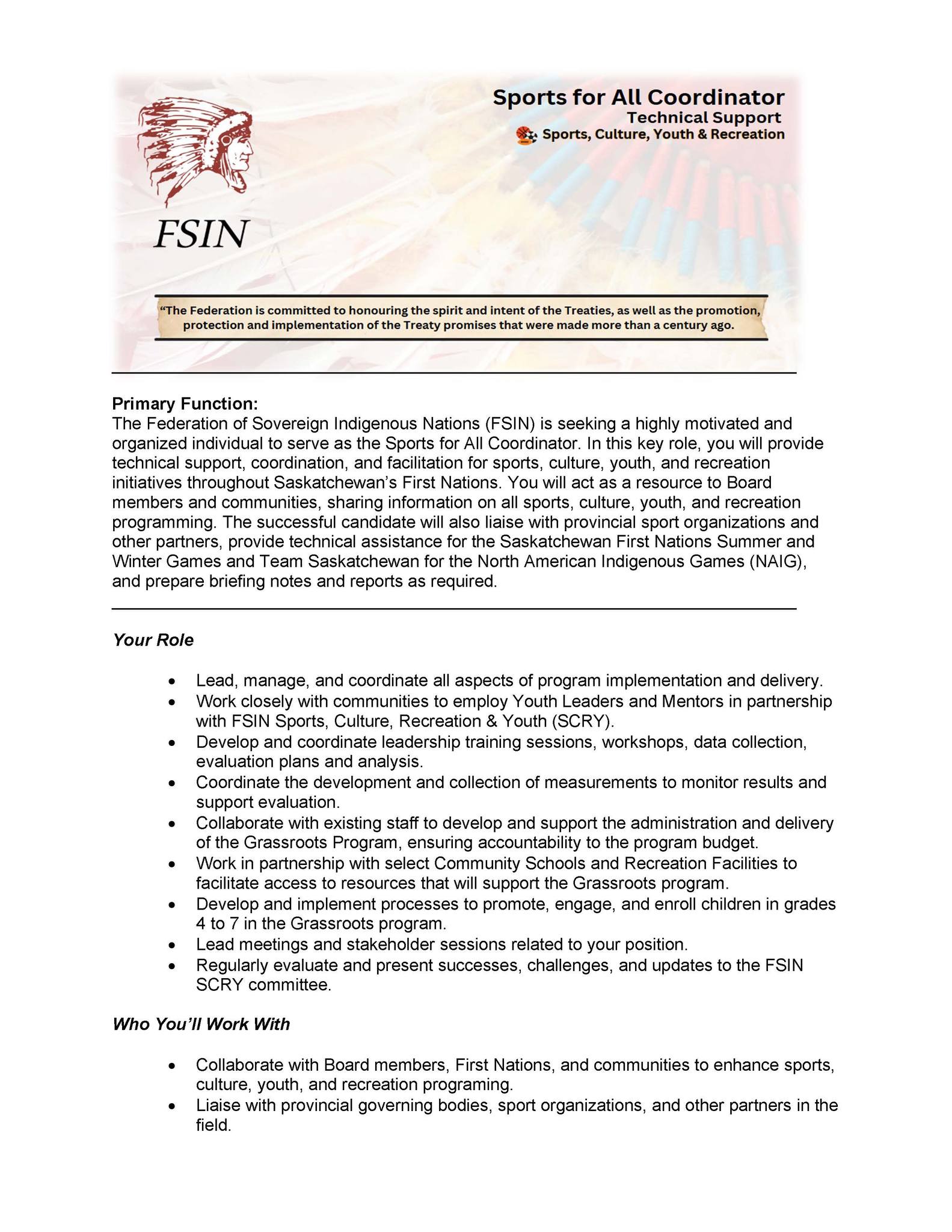 Federat... - Federation of Sovereign Indigenous Nations - FSIN