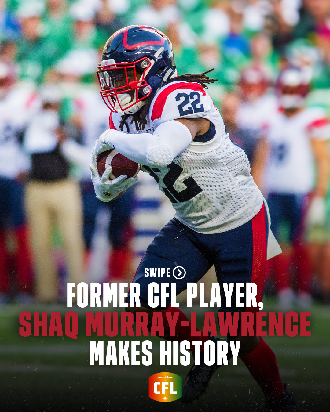 CFL - Shaq Murray-Lawrence, along with his teammate Cyrus...