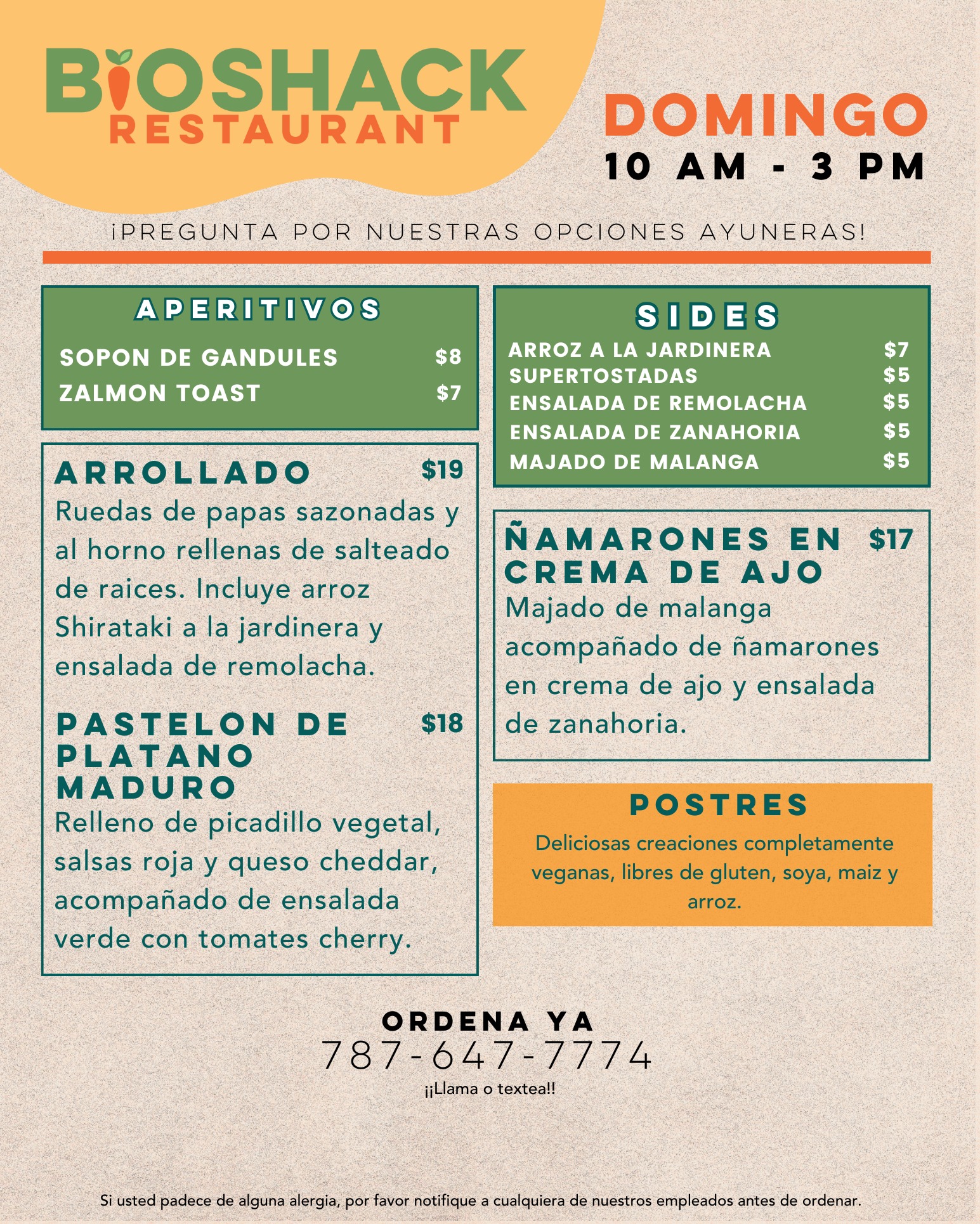 Bio - Oi, qué emoción! En Bio Shack Restaurant tenemos un manjar vegano ...