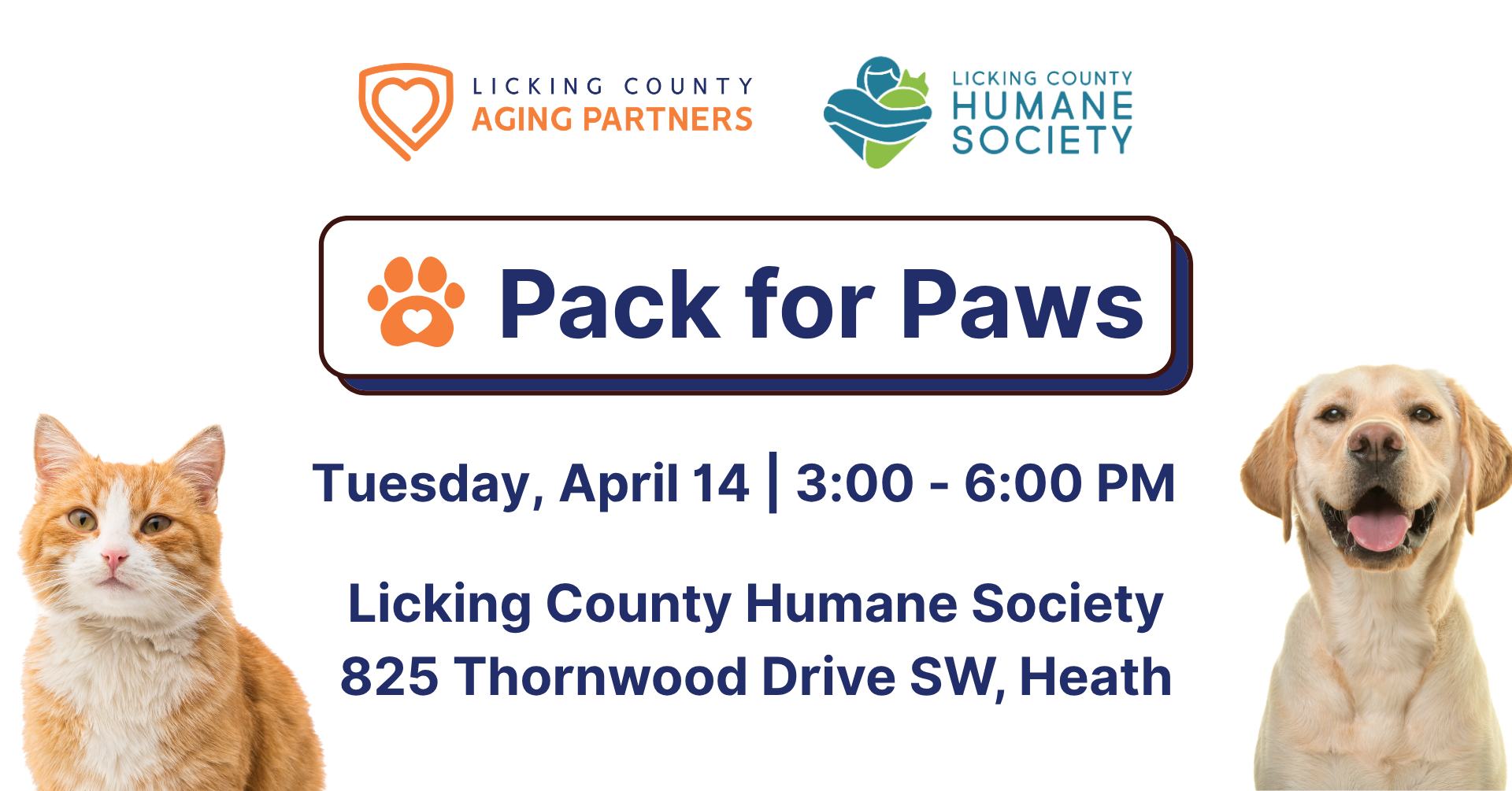 Pack for Paws Pet Food Drive