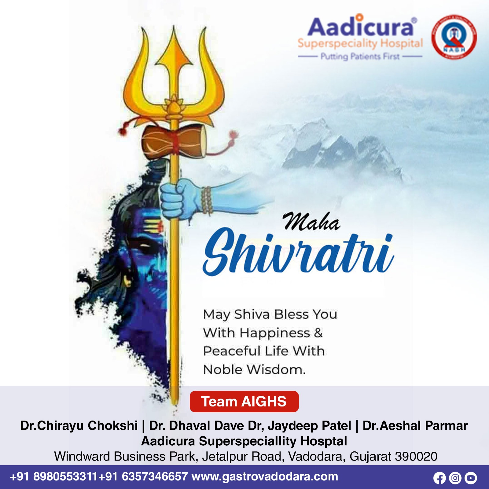 Dr. - Happy Maha Shivratri! 🕉️ On this auspicious day, may Lord Shiva ...