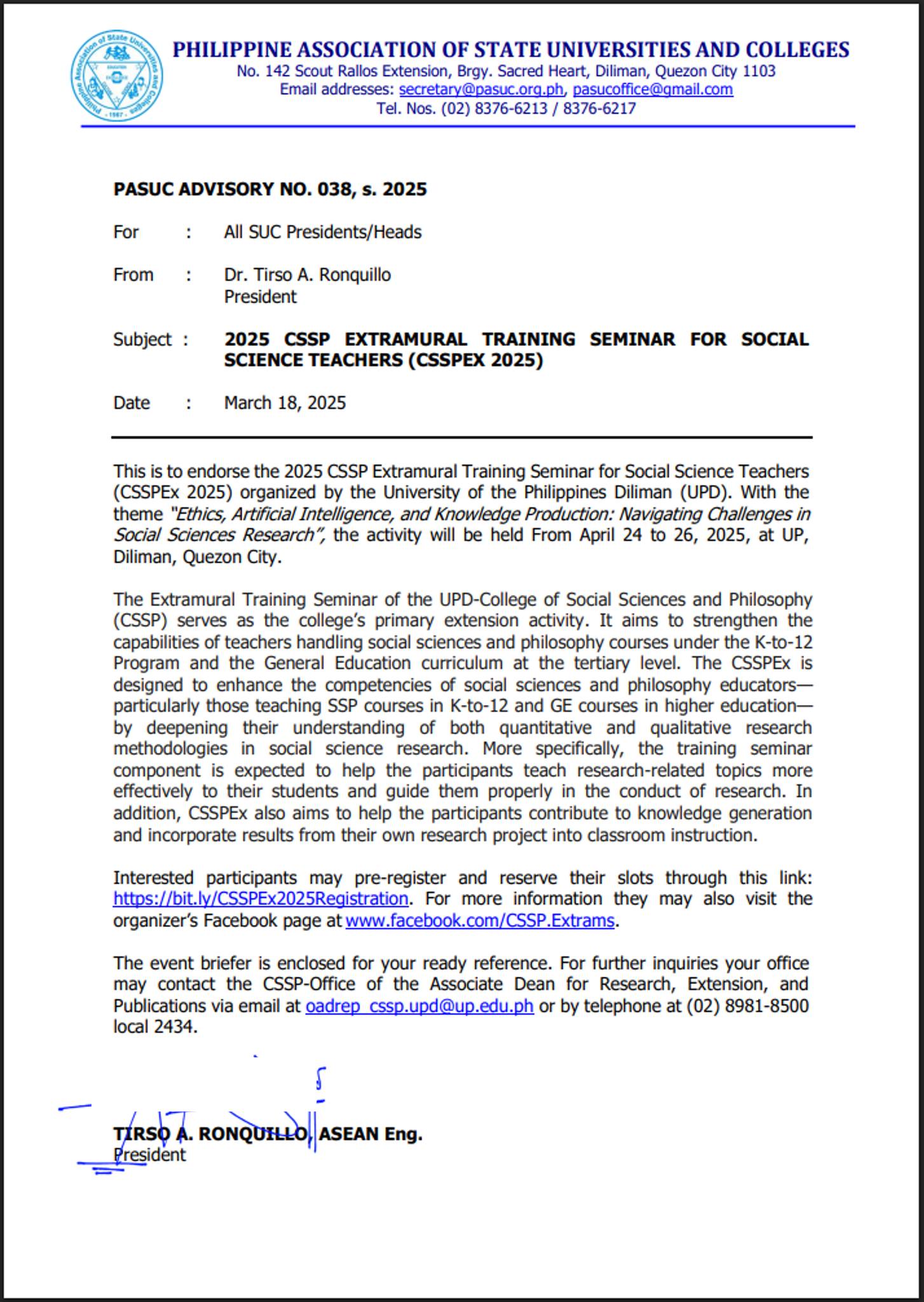 The... - UP College of Social Sciences and Philosophy | Facebook