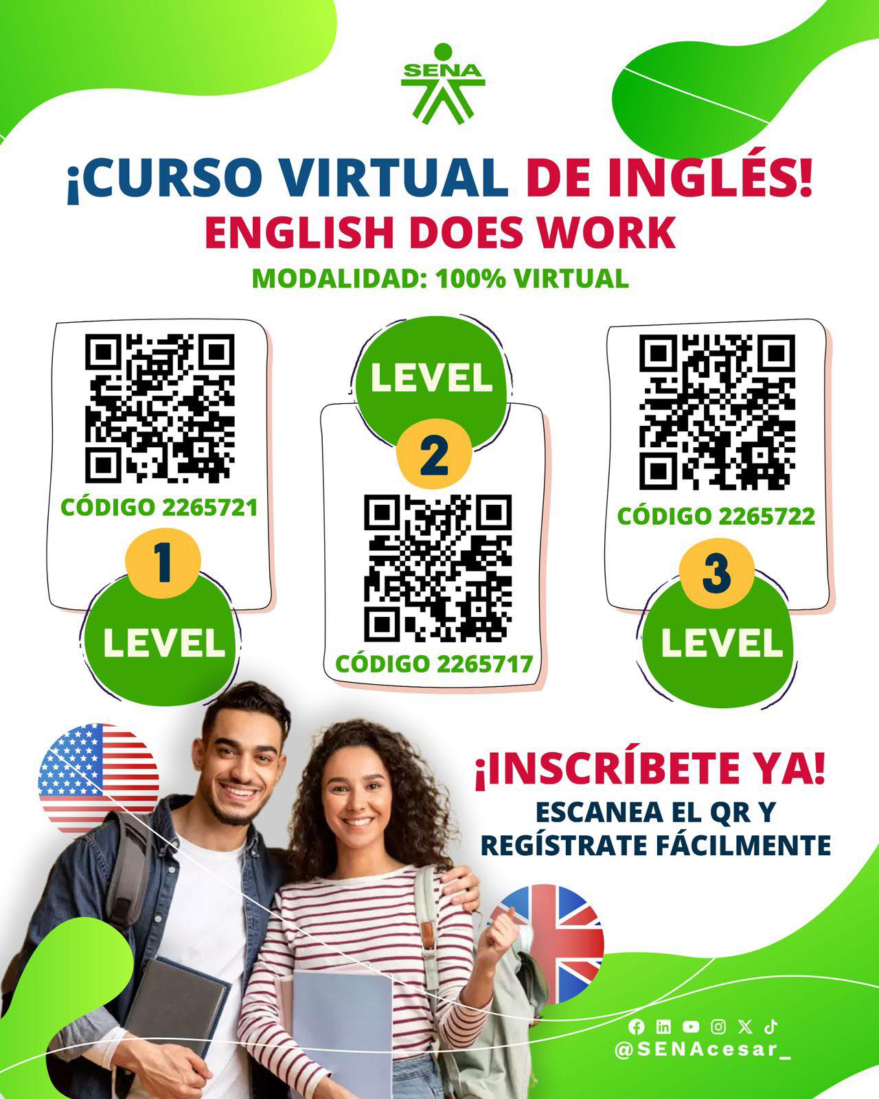 SENA Cesar - 🌍 ¡Aprende inglés desde donde estés! ¿Estás... | Facebook