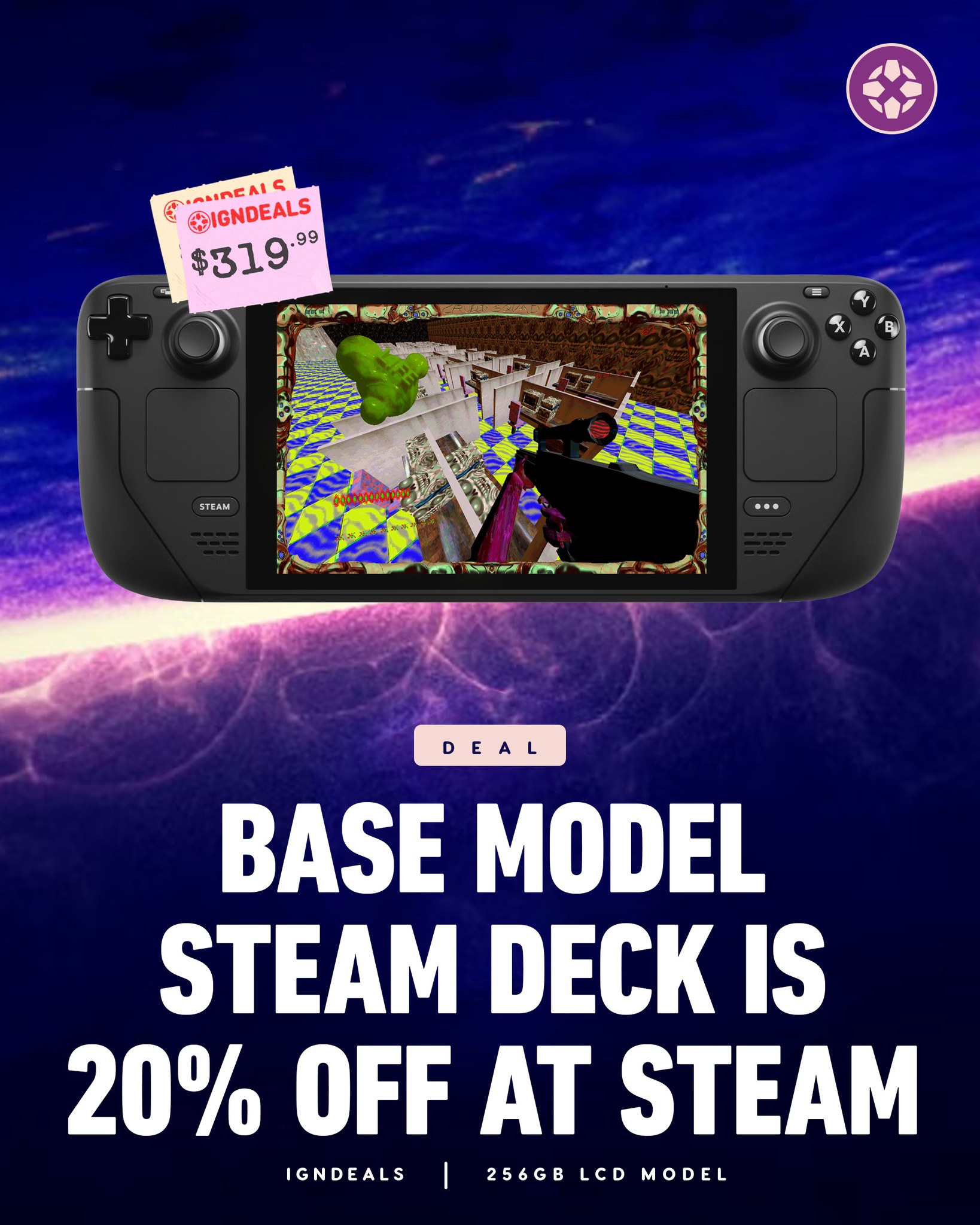 The 256GB LCD version was the cheapest Steam Deck model, priced at